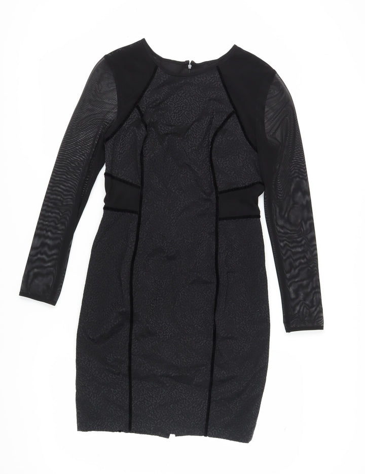 Marks and Spencer Women’s Black Animal Print Bodycon Dress