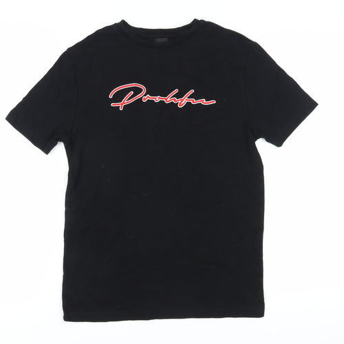 River Island Men's Black Crew Neck T-Shirt Size S