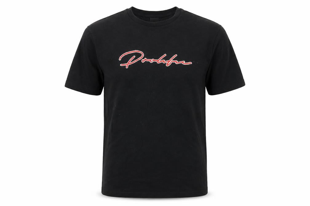 Front view of River Island Men's Black Crew Neck T-Shirt, size S
