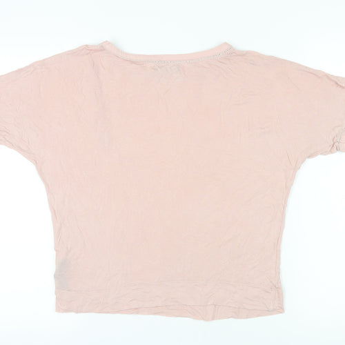 Marks and Spencer Women’s Pink Crew Neck T-Shirt Size 10