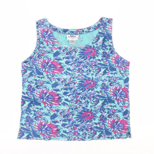 Adini Women's Multicoloured Floral Tank Top, Size M