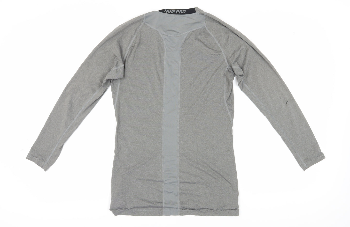 Nike Men's Grey Long Sleeve T-Shirt L Slim Fit