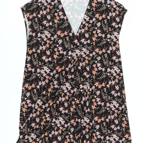 MNG Basics Women's Black Floral Dress Size 8