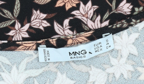 MNG Basics Women's Black Floral Dress Size 8