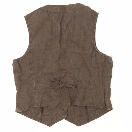 Principles Womens Brown Waistcoat Vest Size 14
