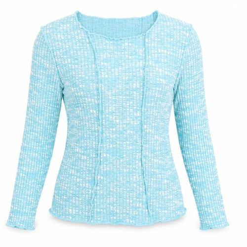 Topshop Women's Blue Jersey Top Size S - Casual and Comfy
