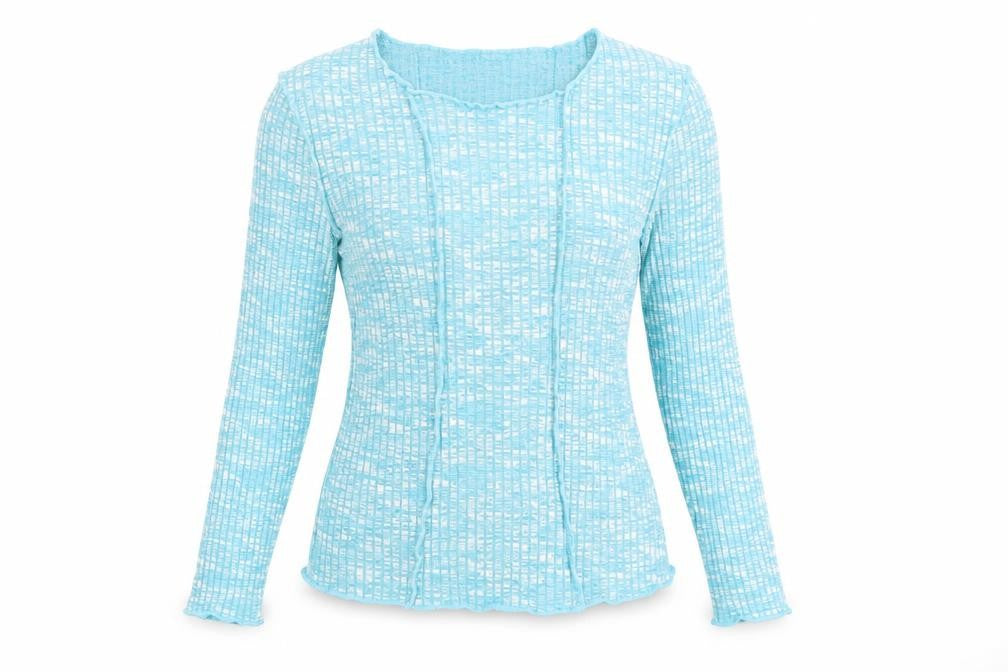 Topshop Women's Blue Jersey Top Size S - Casual and Comfy