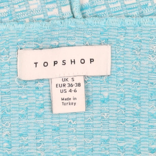 Topshop Women's Blue Jersey Top Size S - Casual and Comfy