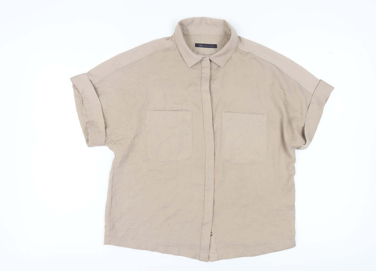 Marks and Spencer Beige Blouse, Size 12, Women's