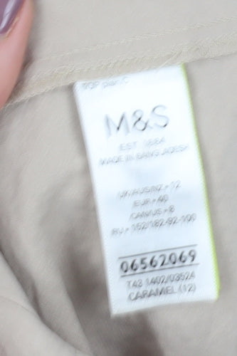 Marks and Spencer Beige Blouse, Size 12, Women's