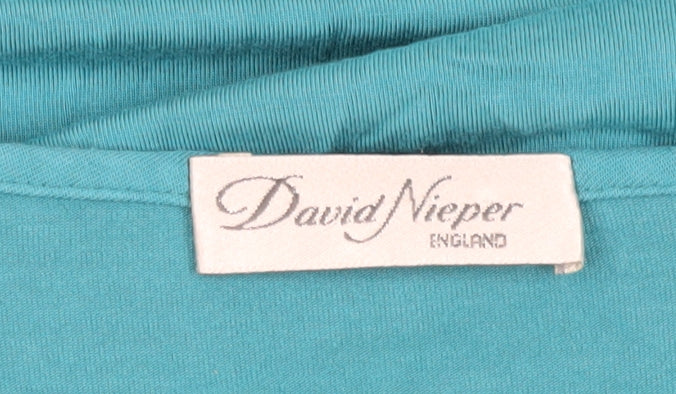 David Nieper Women's Green Dress, Size 18, V-Neck