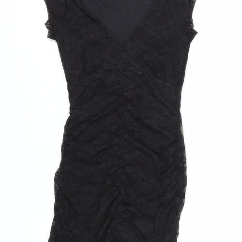 H&M Women's Black XS Lace Sheath Dress for Parties