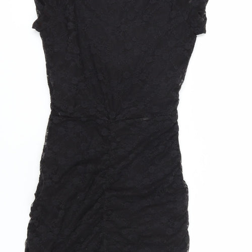 H&M Women's Black XS Lace Sheath Dress for Parties