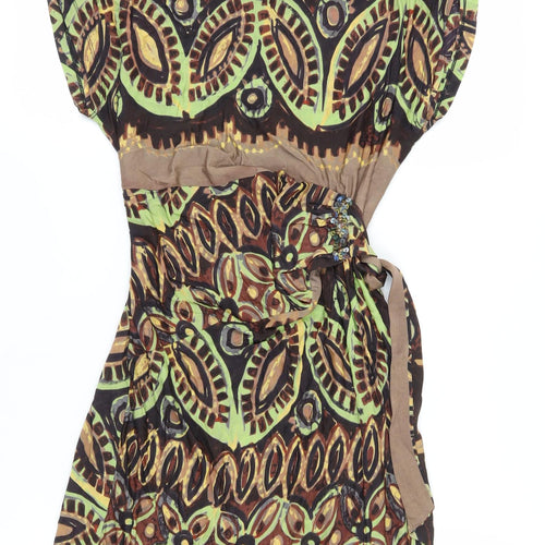 Again + Again Women Multicoloured Wrap Dress M