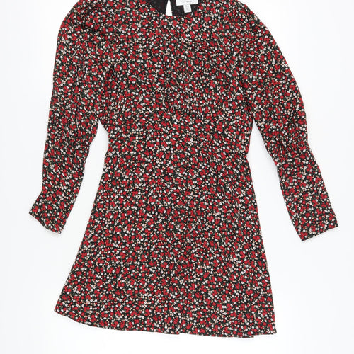 Topshop Women's Multicoloured Floral Shift Dress Size 6