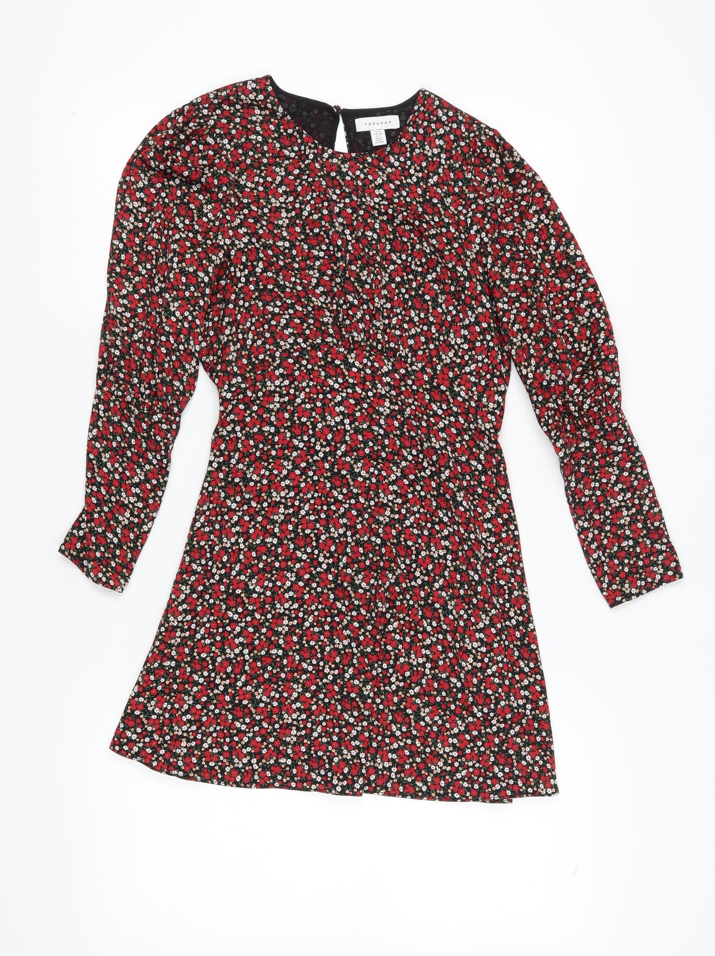 Topshop Women's Multicoloured Floral Shift Dress Size 6