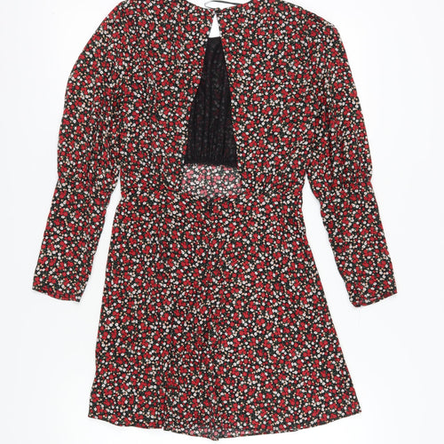 Topshop Women's Multicoloured Floral Shift Dress Size 6