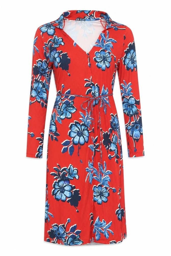 Front view of Zara Women's Multicoloured S Floral Wrap Dress