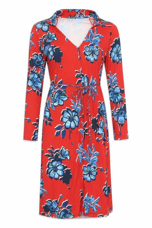Front view of Zara Women's Multicoloured S Floral Wrap Dress