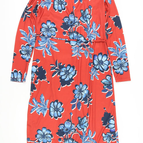 Zara Women's Multicoloured S Floral Wrap Dress