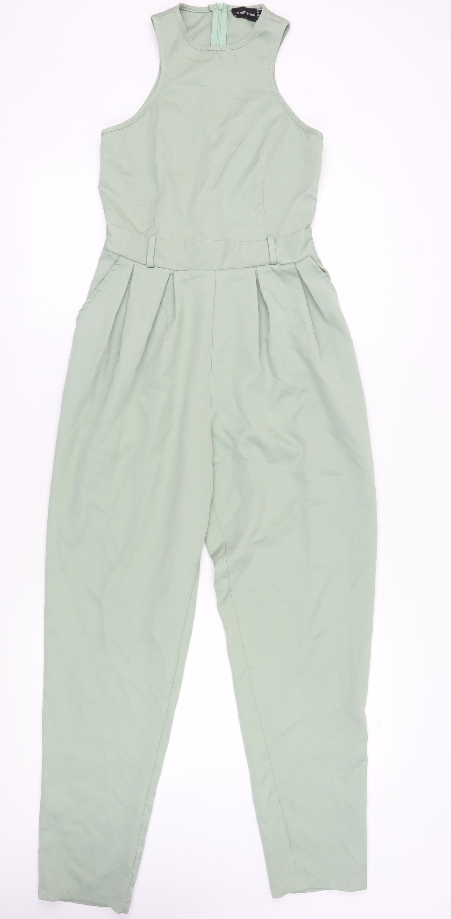 Pretty Little Thing Women's Green Jumpsuit Size 8