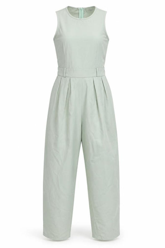 Front view of PRETTYLITTLETHING Women's Green Jumpsuit, size 8