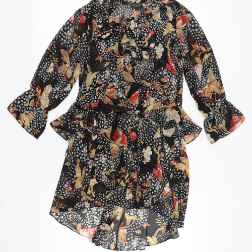Topshop Women's Multicoloured Floral Shift Dress Size 6