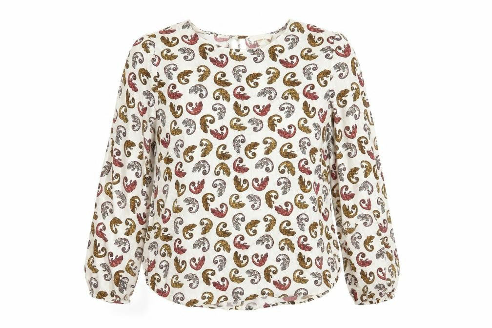 Front view of H&M Women's Multicoloured Paisley Blouse, size 12