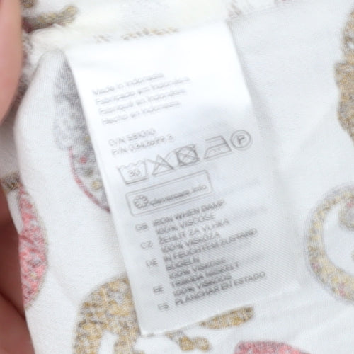 H&M Women's Multicoloured Paisley Blouse, Size 12