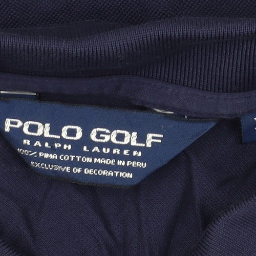 Ralph Lauren Men's Blue XL Polo Shirt Golf Style