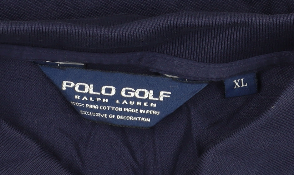 Ralph Lauren Men's Blue XL Polo Shirt Golf Style
