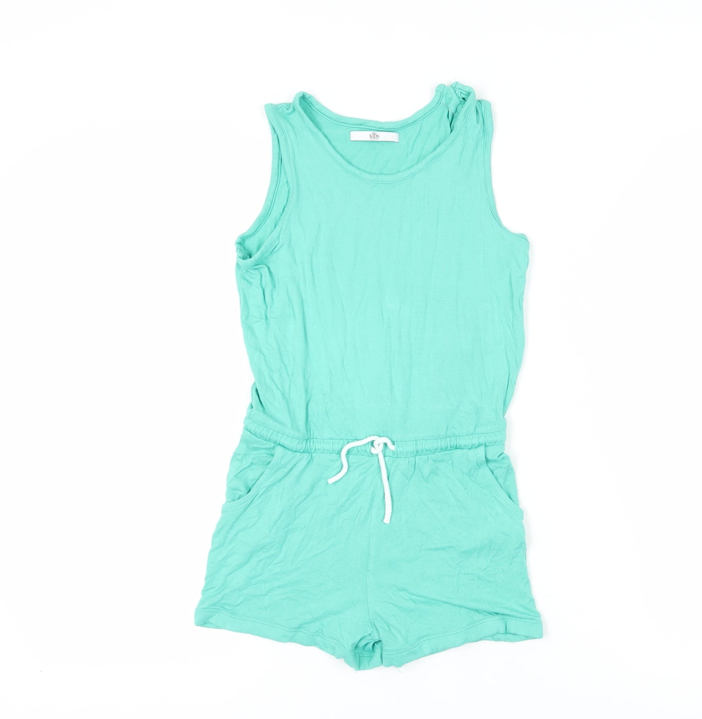 Marks and Spencer Girls Blue Playsuit, Elastic Waist, Age 9-10