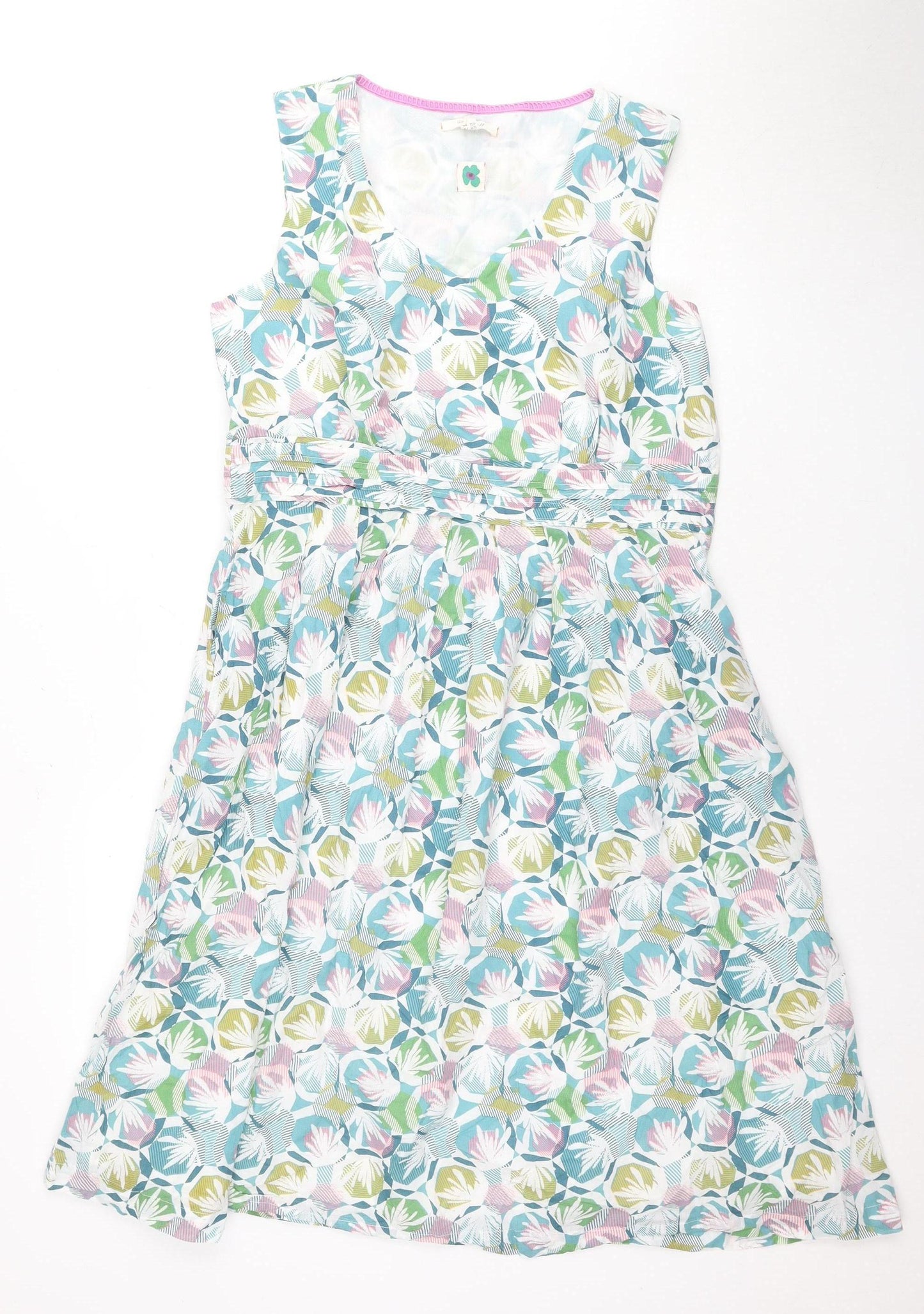 Mille Rêves Women's Multicoloured Floral A-Line Dress