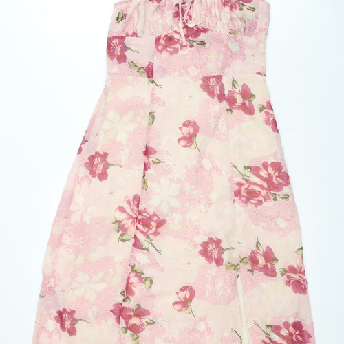 Urban Outfitters Women's Pink Floral Slip Dress S
