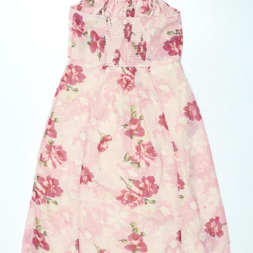 Urban Outfitters Women's Pink Floral Slip Dress S
