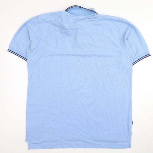 Umbro Men's Blue XL Polo Shirt - Short Sleeve, Logo