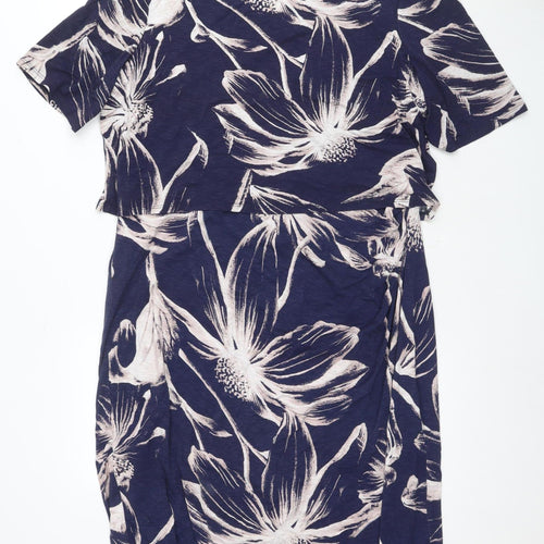Jane & Ardy Women's Blue Floral Shift Dress Size 12