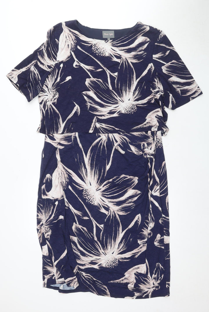 Jane & Ardy Women's Blue Floral Shift Dress Size 12