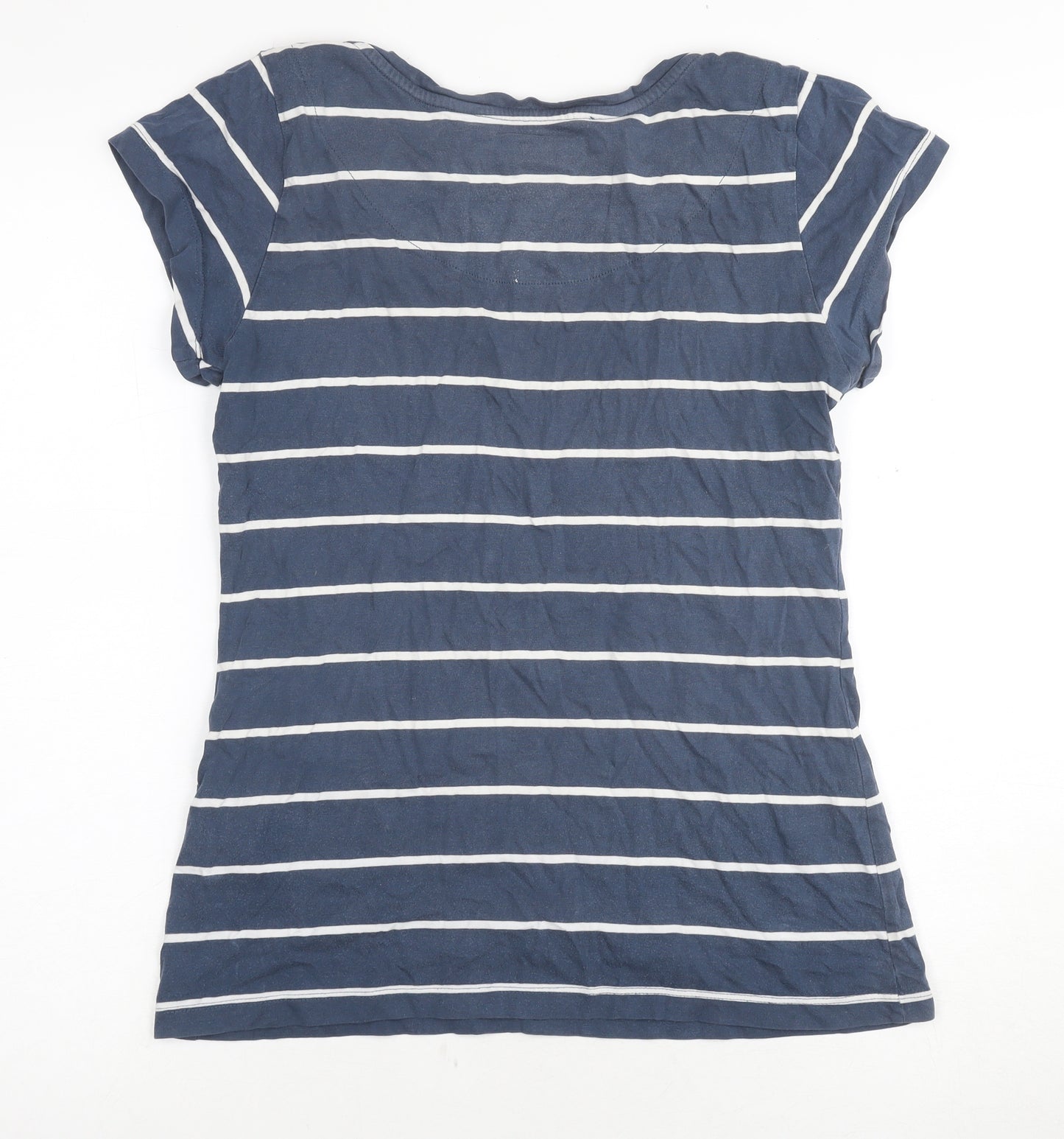 Brakeburn Women's Blue Striped T-Shirt Size 10
