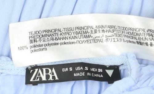 ZARA Women's Blue Shift Sleeveless Dress Size S