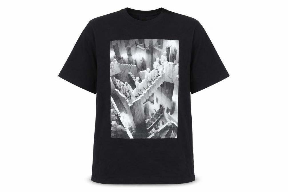 Front view of Bershka Men's Black Squid Game T-Shirt, size M