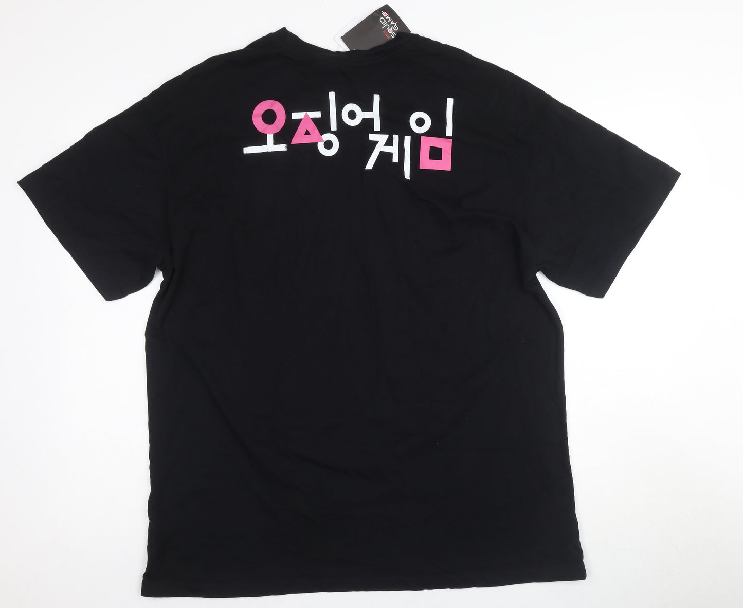 Bershka Men's Black Squid Game T-Shirt Size M