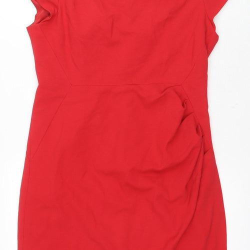 L.K. Bennett Women's Red Sheath Dress Size 16