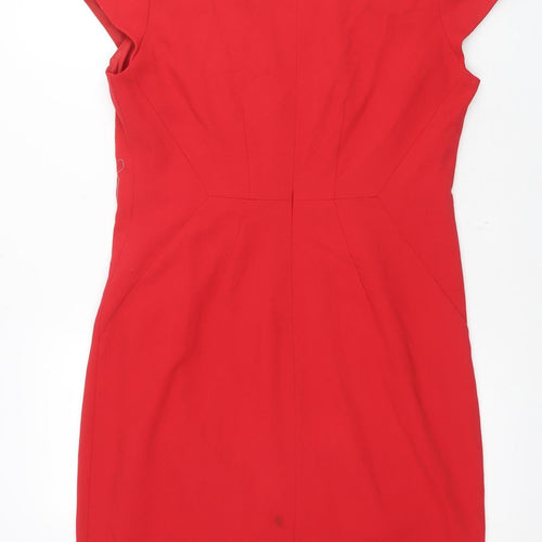 L.K. Bennett Women's Red Sheath Dress Size 16