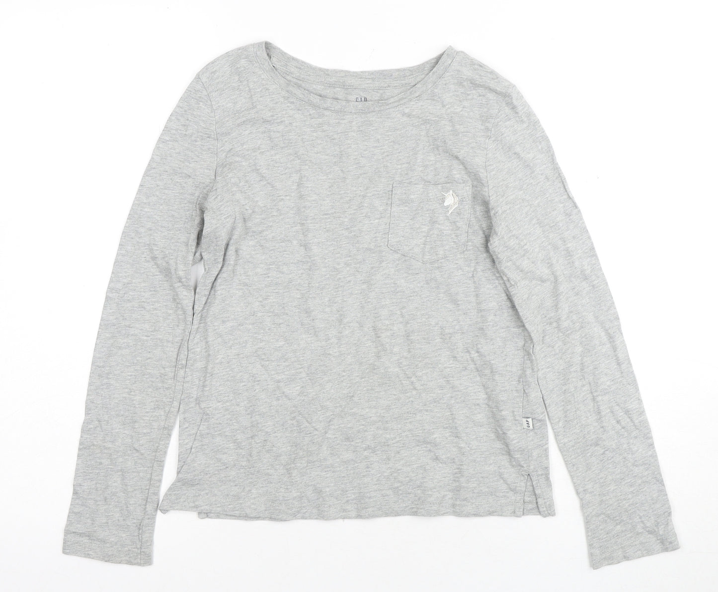 Gap Boys Grey Long Sleeve T-Shirt Size 10-11 Years
