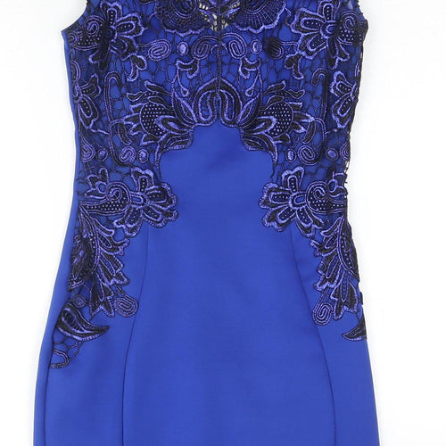 Lipsy Women's Blue Bodycon Dress S Party Wear