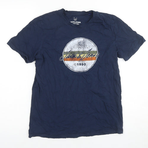 Jack & Jones Boys Blue Graphic T-Shirt 14 Years Regular Fit
