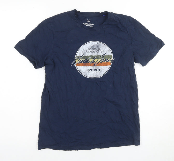 Jack & Jones Boys Blue Graphic T-Shirt 14 Years Regular Fit