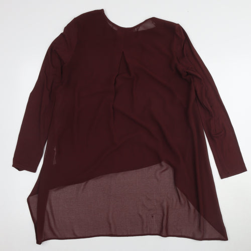 Apricot Women's Red Tunic Blouse, Size 10, Long Sleeve