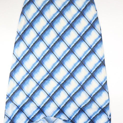 Marks and Spencer Women's Blue Argyle Skirt Size 18